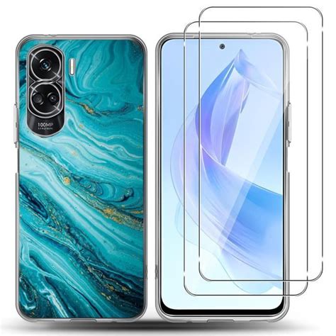 Coque Pour Honor Lite Avec Motif De Peinture L Huile Bleue