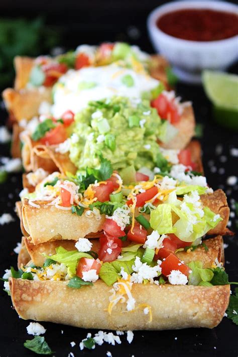 Baked Chicken Taquitos Recipe Two Peas Their Pod