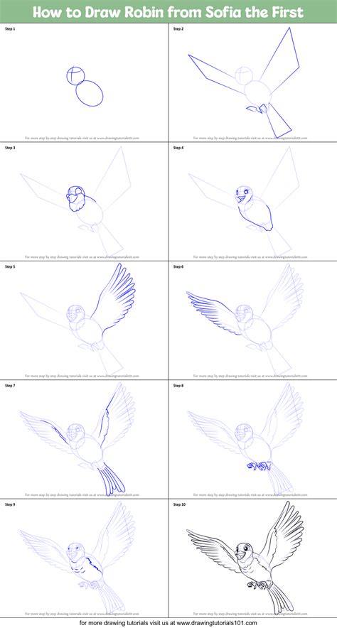 How To Draw Robin From Sofia The First Sofia The First Step By Step