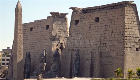 The Pylon Of Ramses Ii At The Entrance Of The Temple Of Luxor Egypt