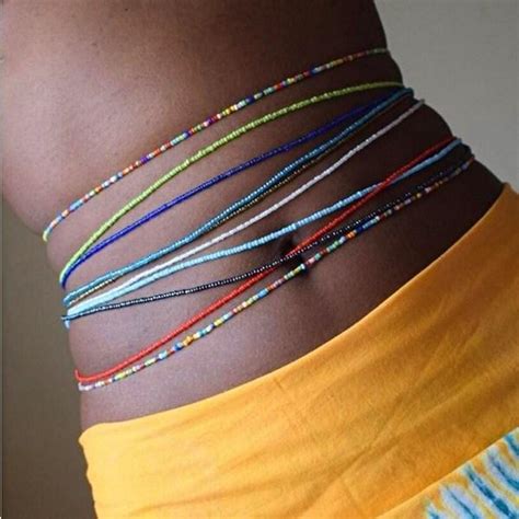 African Waist Beads Body Chain Belly Chain Afrilege