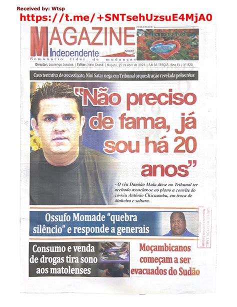 Mo Ambique Para Todos Seman Rio Magazine Independente