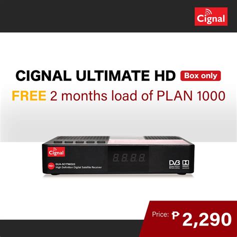 Cignal Hd Box Only Satellite Dish Not Included Shopee Philippines