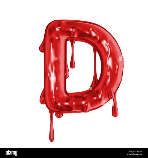 Blood Font Halloween Horror Letter D Stock Photo Alamy