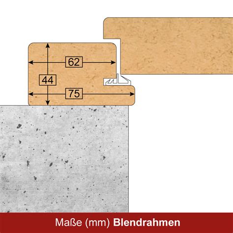 Eiche Hell Blendrahmen Aufschraubzarge Dekor Tuerenmarkt24