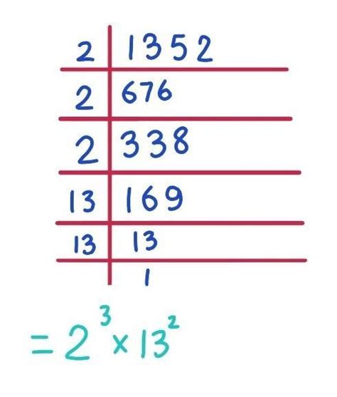 Find The Prime Factorization Of 1352 Using The Ladder Method