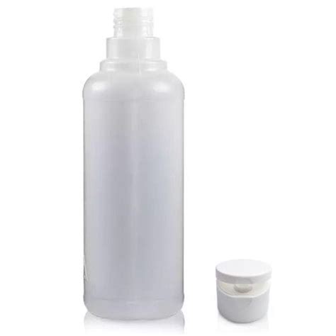 500ml Round Natural HDPE Bottle Flip Top Cap Ampulla Packaging