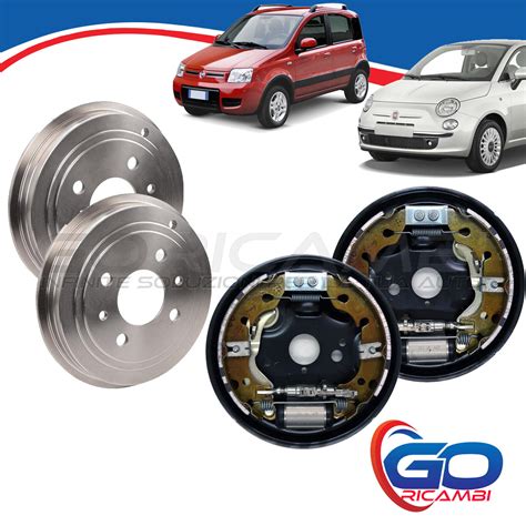 KIT FRENI A TAMBURO POSTERIORI GANASCE CILINDRETTI PIATTELLO FIAT 500