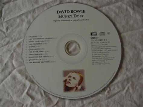 THE DAVID BOWIE Series Hunky Dory 24 Bit Digitally Remastered Cd