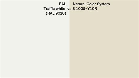 Ral Traffic White Ral 9016 Vs Natural Color System S 1005 Y10r Side