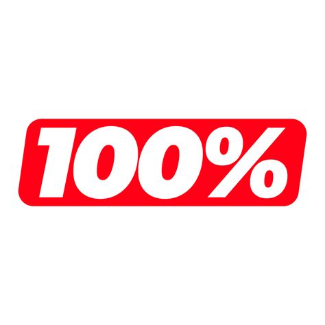 100 Percent Label Concept on Transparent Background 16770556 PNG