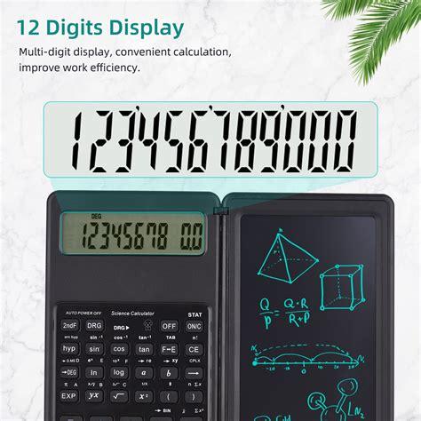 Calculatrice White Calculatrice Avec Tablette Criture Lcd Cran