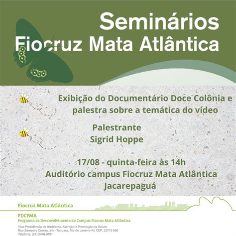 Seminários da Fiocruz Mata Atlântica estão de volta 17 8