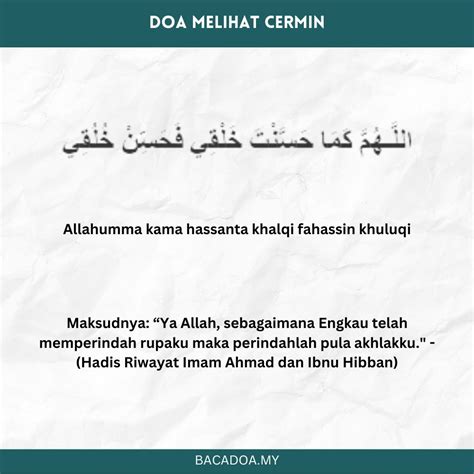 √ Adab Dan Doa Melihat Cermin Untuk Amalan Harian Baca Doa