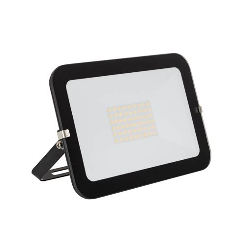 Projecteur Led Extra Plat Crystal Lm W Ip W Noir Blanc Neutre