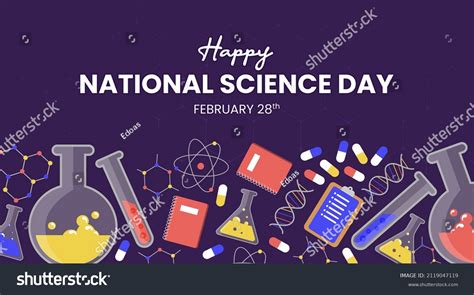 National Science Day Background Design Science Stock Vector (Royalty ...