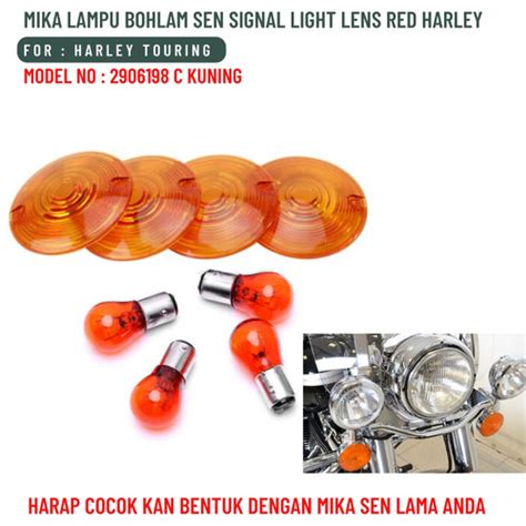 Jual Mika Lampu Set Bohlam Sen Signal Light Lens Harley Touring