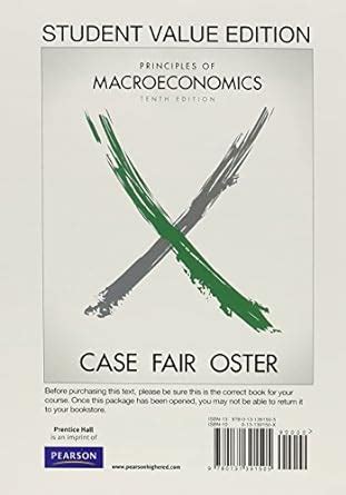 Buy Principles Of Macroeconomics Student Value Edition Pearson Series