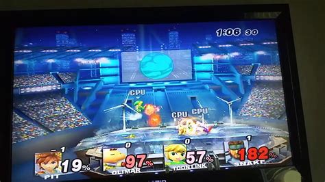 Super Smash Bros Brawl Pit Cpu Vs Olimar Cpu Vs Toon Link Cpu