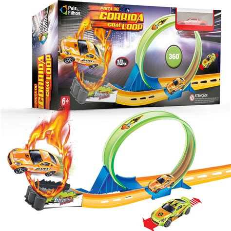 Pista De Corrida Carrinho Looping Brinquedo Corrida No Shoptime