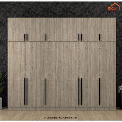 READY STOCK CHA 6X8FT 12 DOORS WARDROBE WITH SHELF Almari Baju