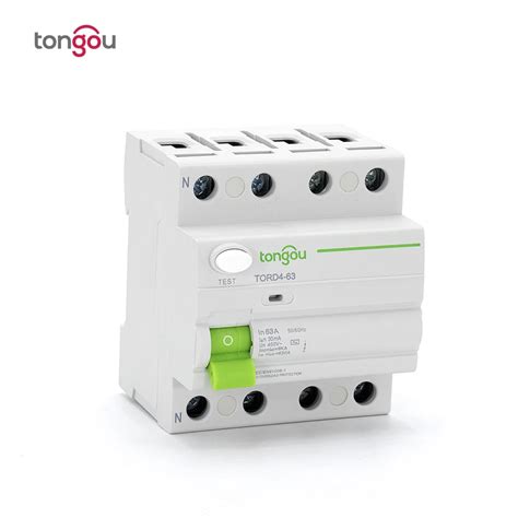 Tongou Din Rail Earth Leakage Current Breaker Dc Rccb Rcd 2p 63a 30ma 300ma Type B 6ka Core