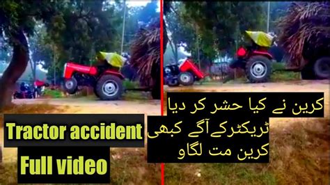 Tractor Accident Tractor Pulling Trolley Heavy Machinery Accident