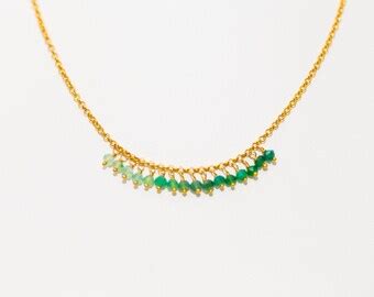 Items similar to green onyx necklace on Etsy