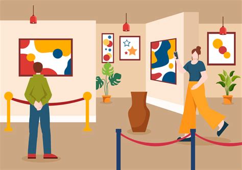 Premium Exhibition Gallery Illustration Pack From Art Abstract