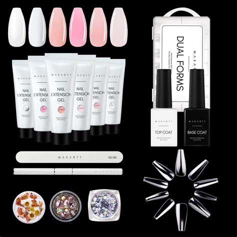 Amazon Makartt Poly Nail Gel Kit Clear Pink Fall Winter Nail Gel