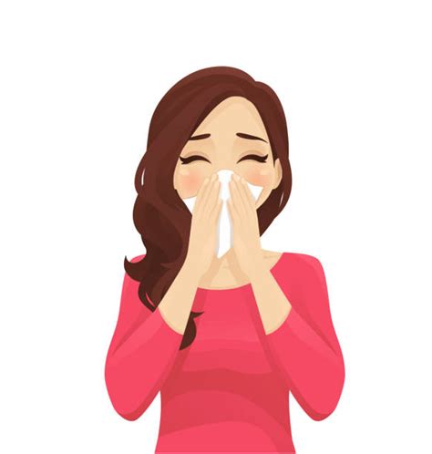 Woman Sneezing Illustrations Royalty Free Vector Graphics And Clip Art