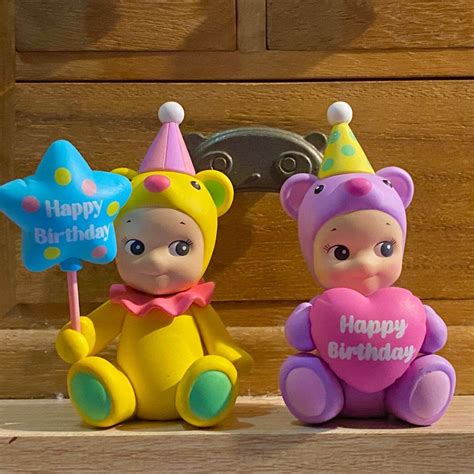 Sonny Angel Birthday Bear Series Set Yellow And Purple On Carousell