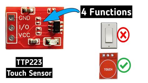 TTP223 Capacitive Touch With 4 Functions How To Make Touch Switch