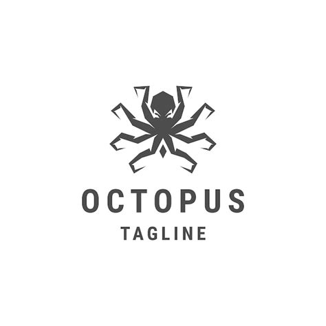 Premium Vector Octopus Logo Design Template Flat Vector Illustration