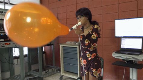 The Inflation Laboratory Reina Blows A Qualatex 16 Balloon To