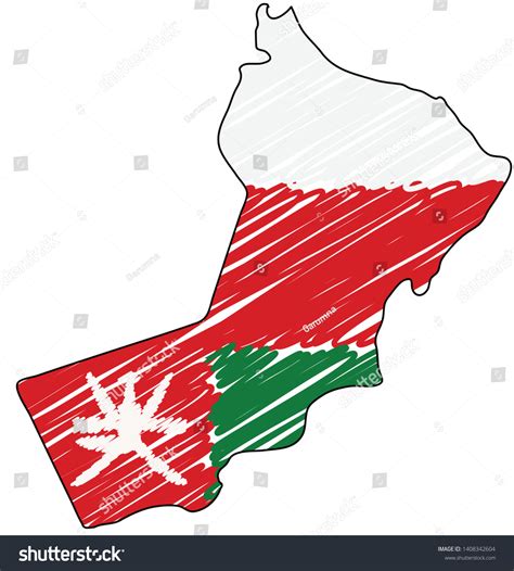 Oman Map Hand Drawn Sketch Vector 스톡 벡터 로열티 프리 1408342604 Shutterstock