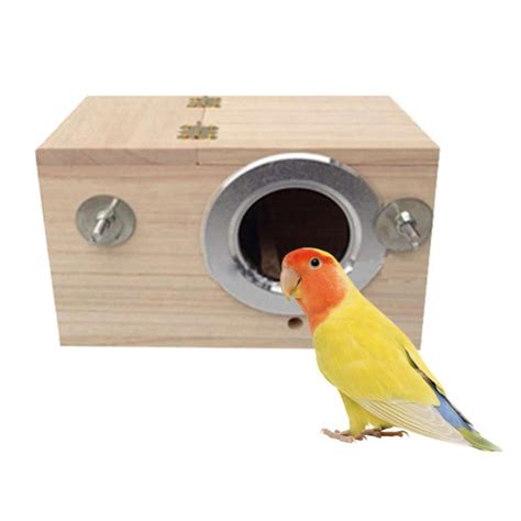 Homozy Bird Nests Box For Cages Parakeet Breeding Box Wood Budgie House