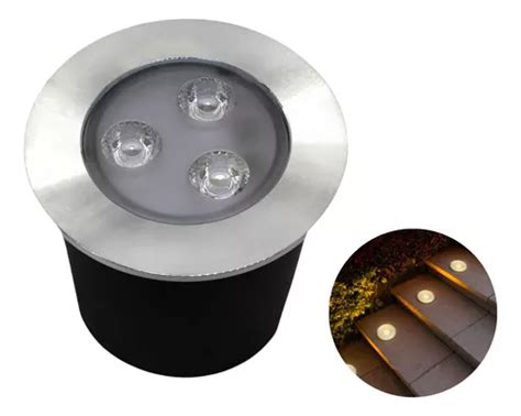 Mini Balizador Led Externo W Embutir Redondo Parede Escada