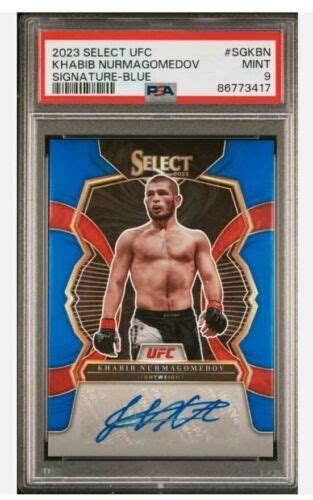 2023 Panini Select UFC Khabib Nurmagomedov Autograph Auto Blue 75 PSA