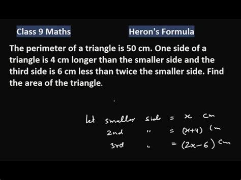 The Perimeter Of A Triangle Is Cm One Side Of The Triangle Is Cm