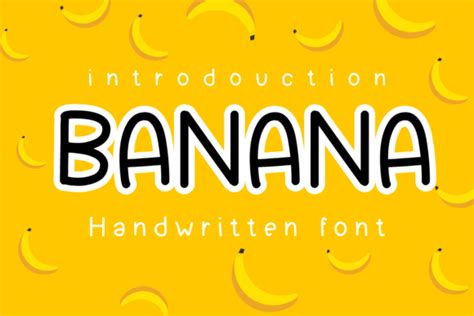 Banana Font By Sirinart · Creative Fabrica