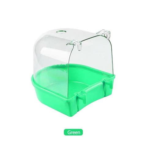 Green Douche Suspendue Pour Perroquets Baignoire Pour Oiseaux Cube