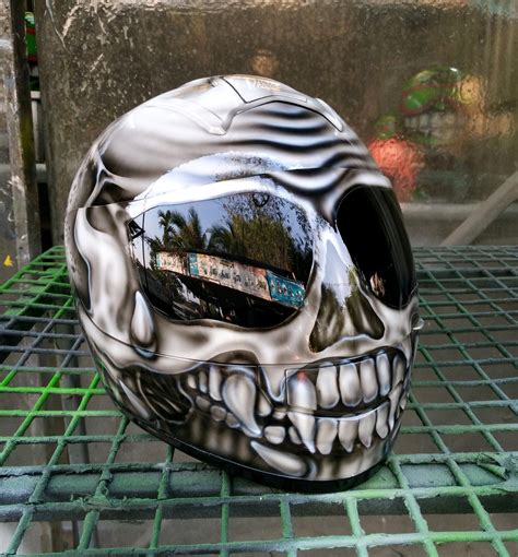 Casco De Motocicleta Con Aerógrafo Personalizado Etsy México