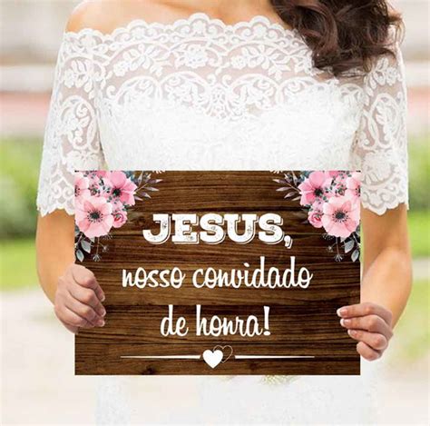 Plaquinhas Para Casamento Jesus Nosso Convidado De Honra Elo7