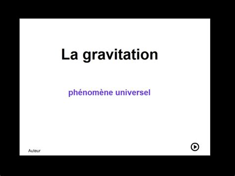 Chap La Gravitation Universelle Le Principe Dinertie