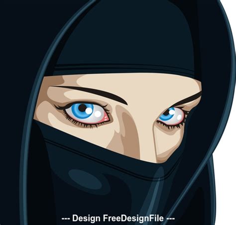 Face Of Arabic Muslim Woman Vector Illustration Vector Free Download