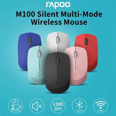 Rapoo M Multi Mode Wireless Mouse Silent Dpi Bluetooth Mouse