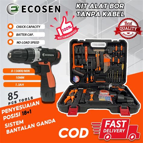 Jual Kit Alat Bor Baterai Genggam V Kit Alat Bor Listrik Dengan