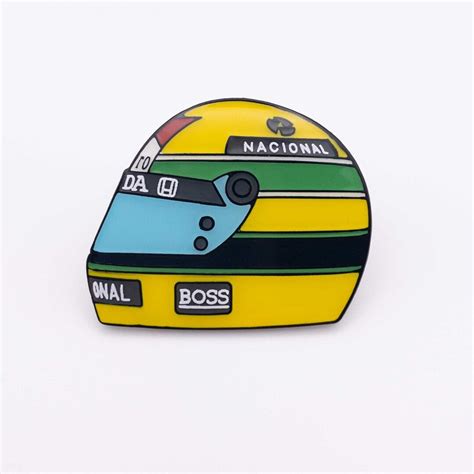 Ayrton Senna 1988 Race Helmet Enamel Pin Etsy