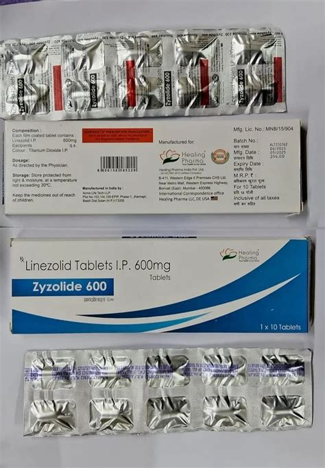 Zyzolide Linezolid Tab IP 600 Mg Packaging Size 1x10 At Rs 380